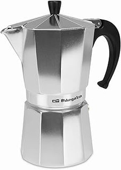 Opciones para cafeteras italianas con mango ergonómico