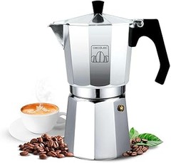 Instrucciones para preparar café con una cafetera italiana grande