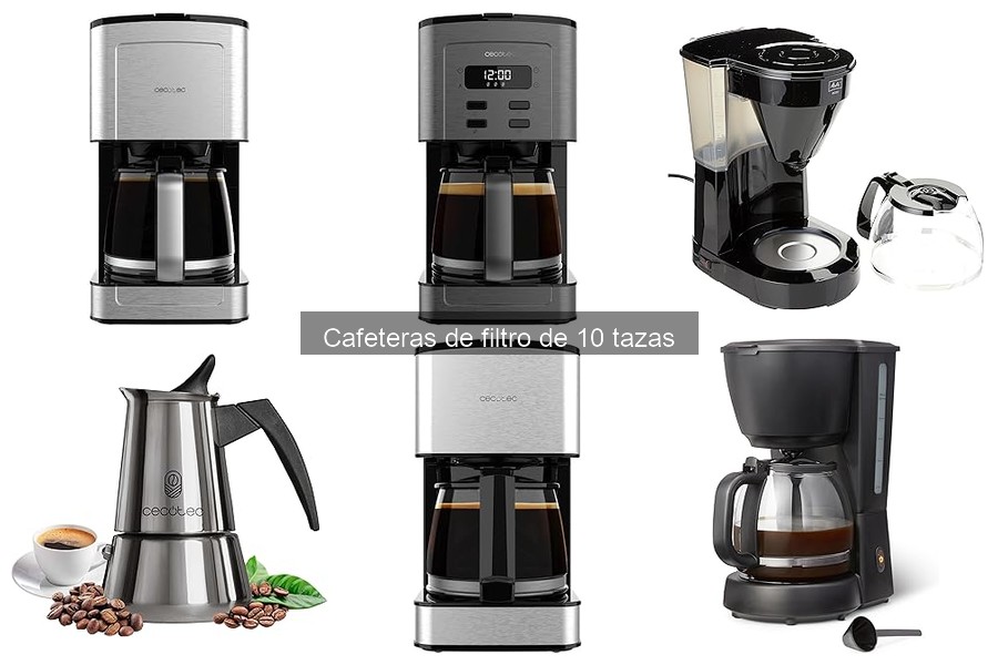 Alternativas a cafeteras de filtro de 10 tazas: opciones únicas