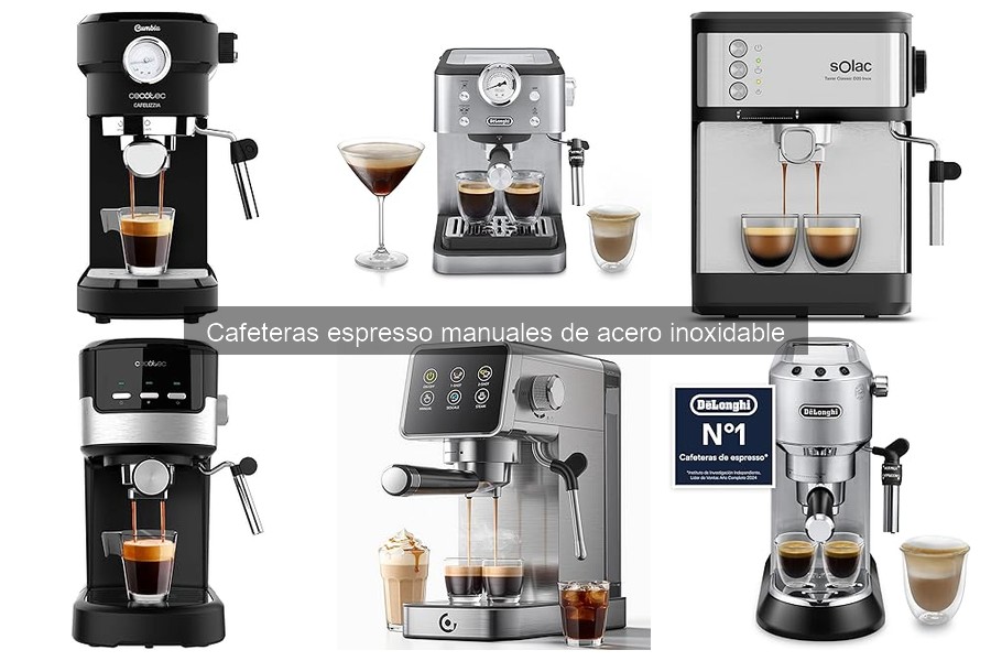 Alternativas a cafeteras espresso manuales de acero inoxidable