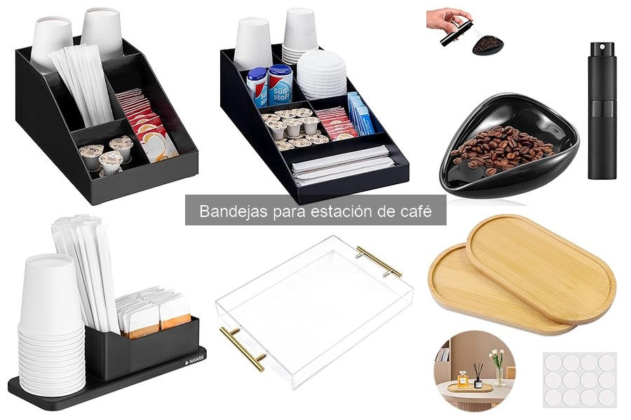 Comparativa de bandejas de madera y metal para café en casa