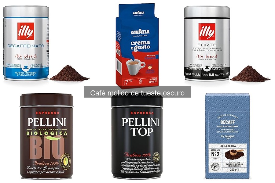 Comparativa de café molido de tueste oscuro vs otros tuestes