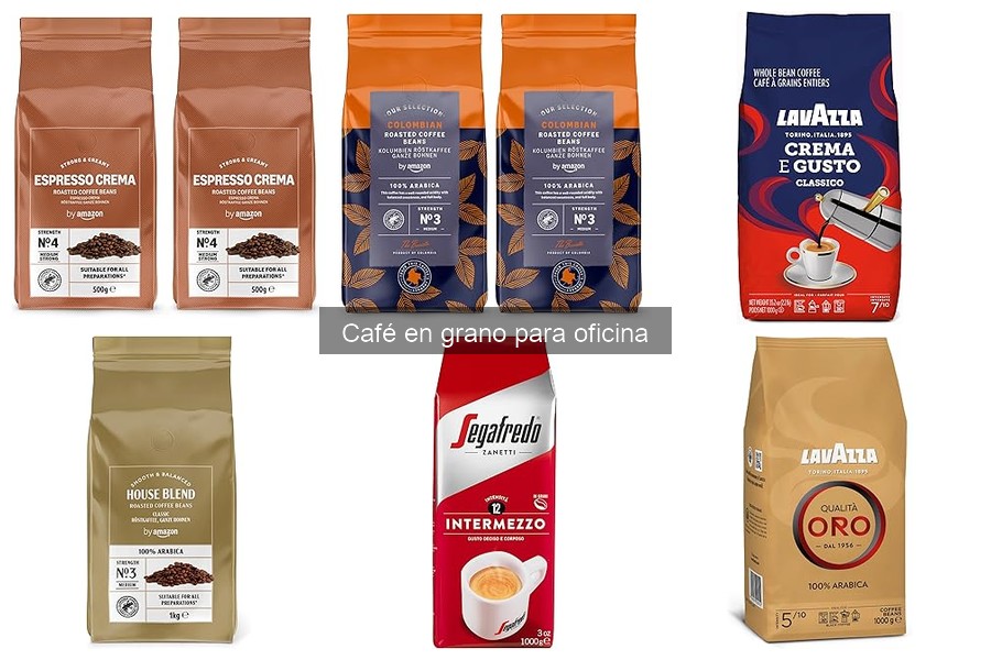 Comparativa de cafés en grano según su contenido de cafeína