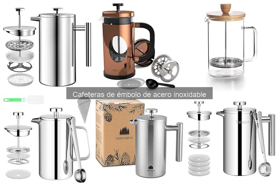 Comparativa de cafeteras de émbolo de acero inoxidable