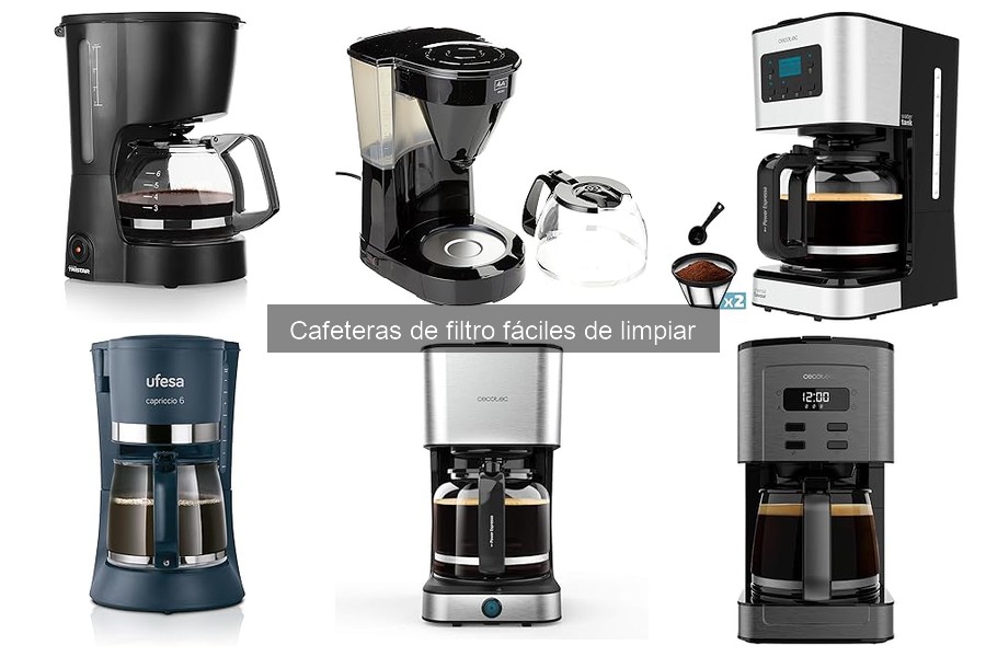 Comparativa de cafeteras de filtro fáciles de limpiar