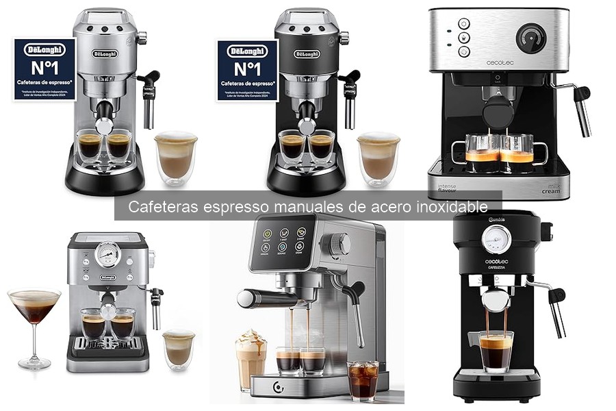 Comparativa de Cafeteras Espresso Manuales de Acero Inoxidable