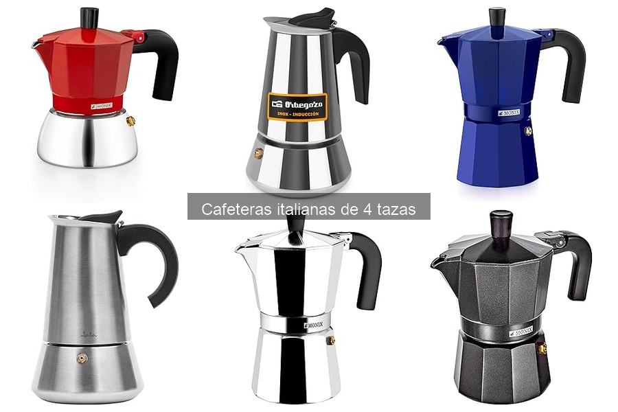 Comparativa de cafeteras italianas de 4 tazas y otros tipos