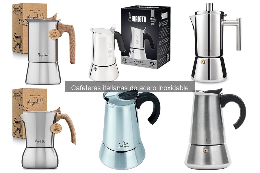 Comparativa de Cafeteras Italianas de Acero Inoxidable