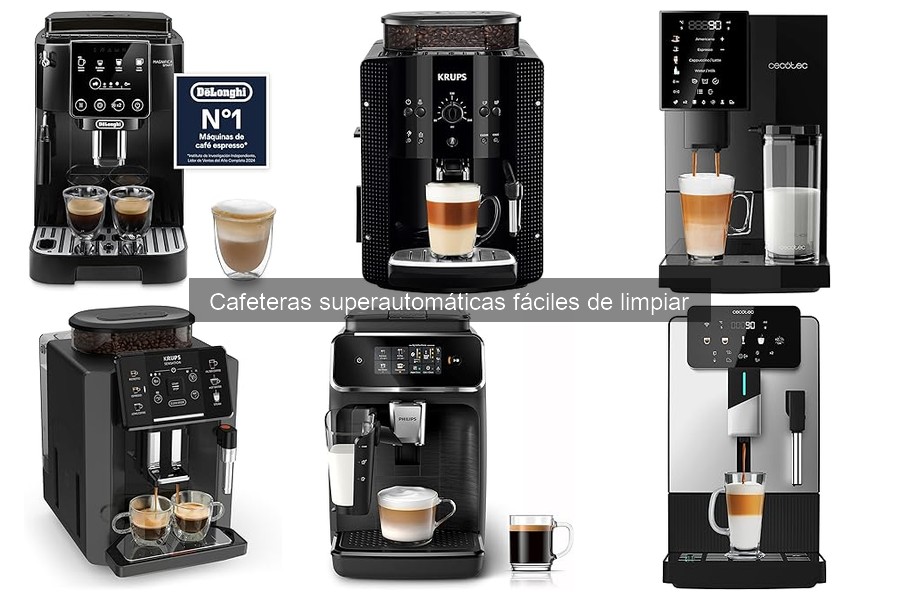 Comparativa de cafeteras superautomáticas fáciles de limpiar