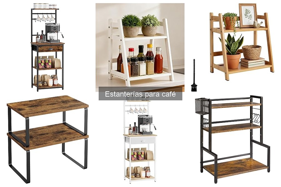 Comparativa de materiales para estanterías de café: madera, metal y vidrio