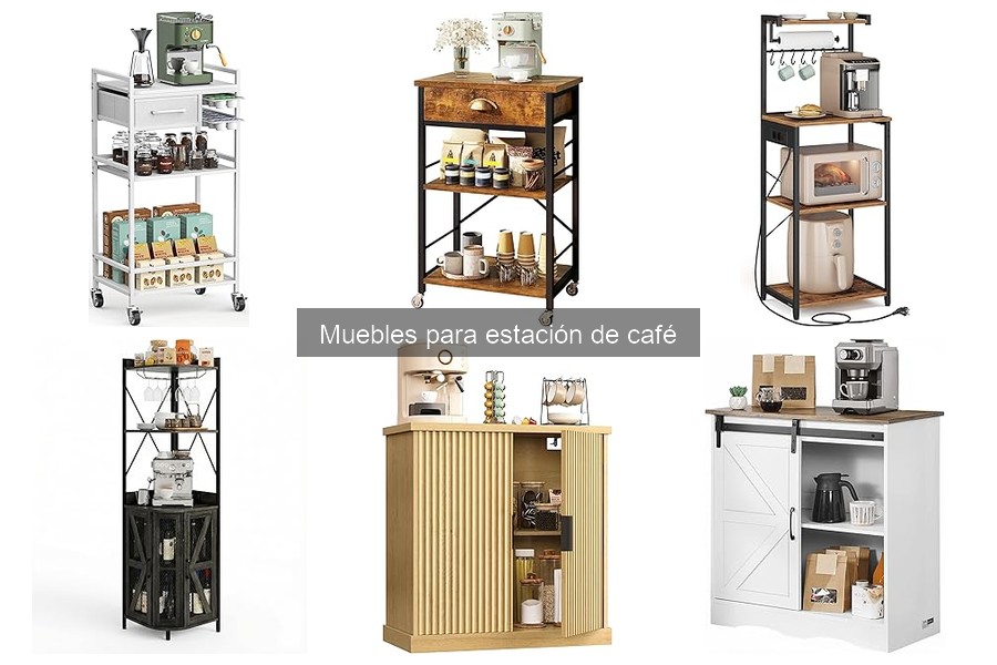 Comparativa de materiales para muebles de estación de café
