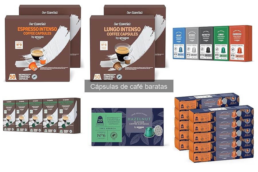 Comparativa de precios cápsulas de café baratas en Amazon