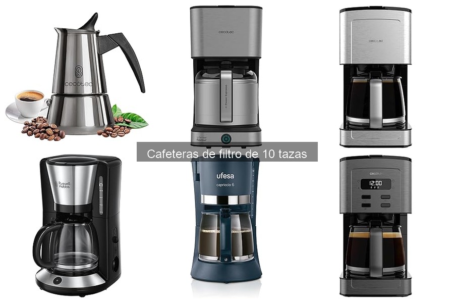 Comparativa: Mejores cafeteras de filtro de 10 tazas para familias