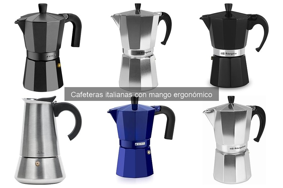 Diferencias entre cafeteras italianas con y sin mango ergonómico