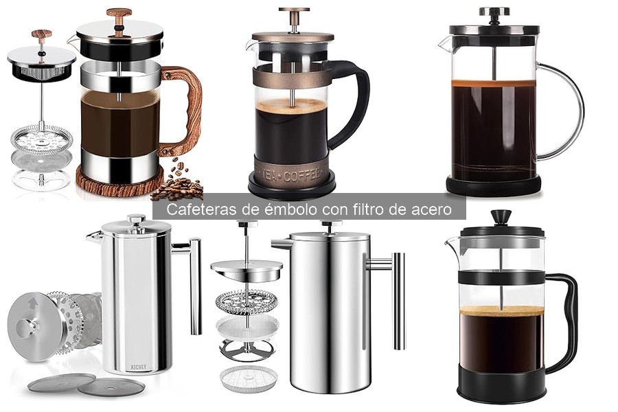 Dónde comprar cafeteras de émbolo con filtro de acero y precios