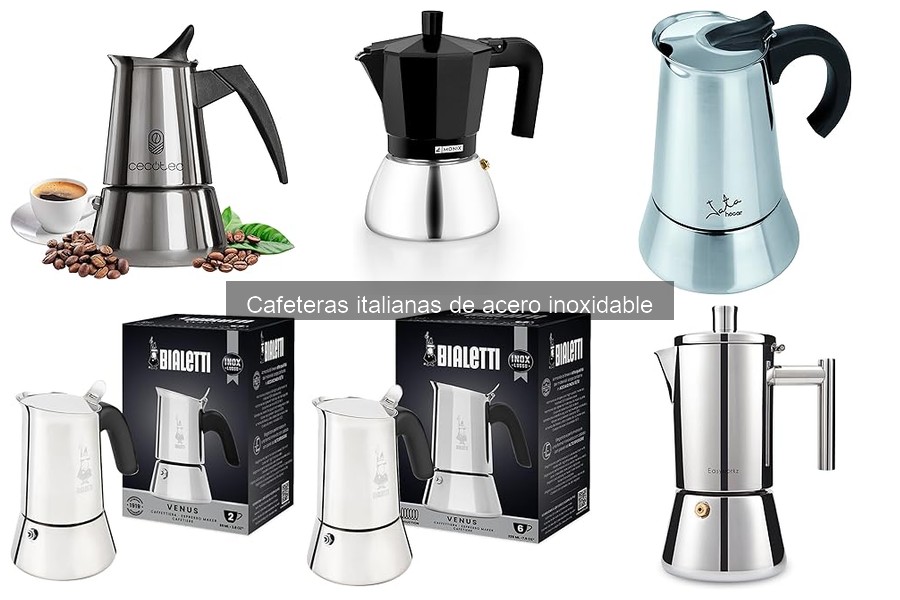 Dónde comprar cafeteras italianas de acero inoxidable y precios