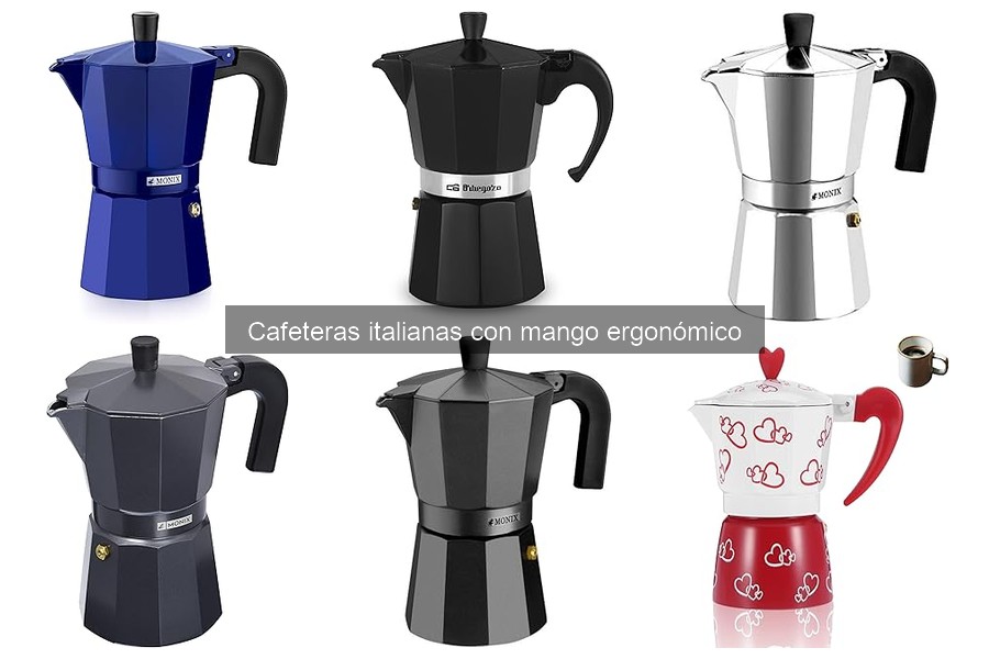 Mantenimiento de cafeteras italianas con mango ergonómico