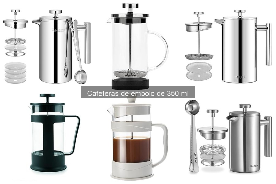 Mejores cafeteras de émbolo de 350 ml: comparativa y análisis