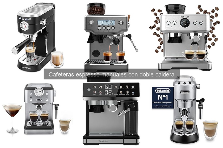 Mejores cafeteras espresso manuales con doble caldera para principiantes