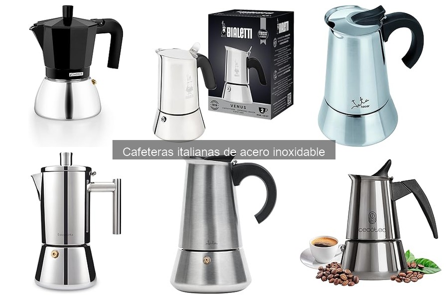 Mejores cafeteras italianas de acero inoxidable para principiantes