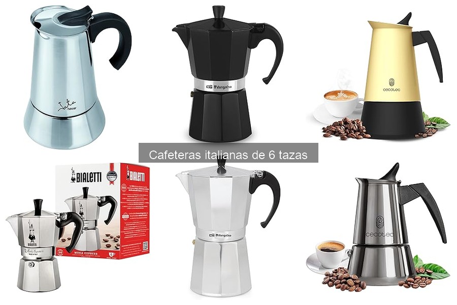 Mejores marcas de cafeteras italianas de 6 tazas