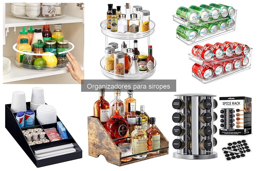 Mejores materiales para organizadores de siropes en casa