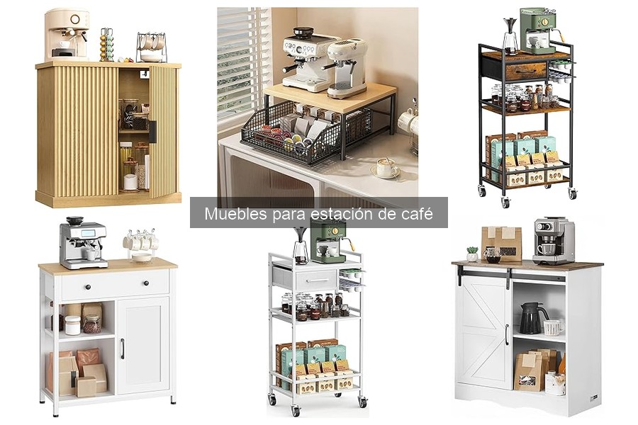 Mejores muebles para estación de café en espacios pequeños