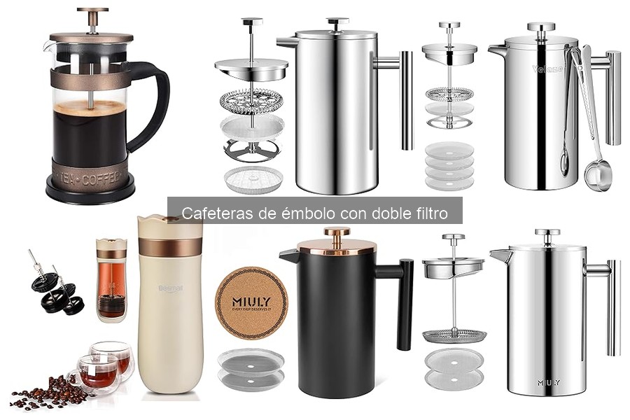 Opiniones de cafeteras de émbolo con doble filtro