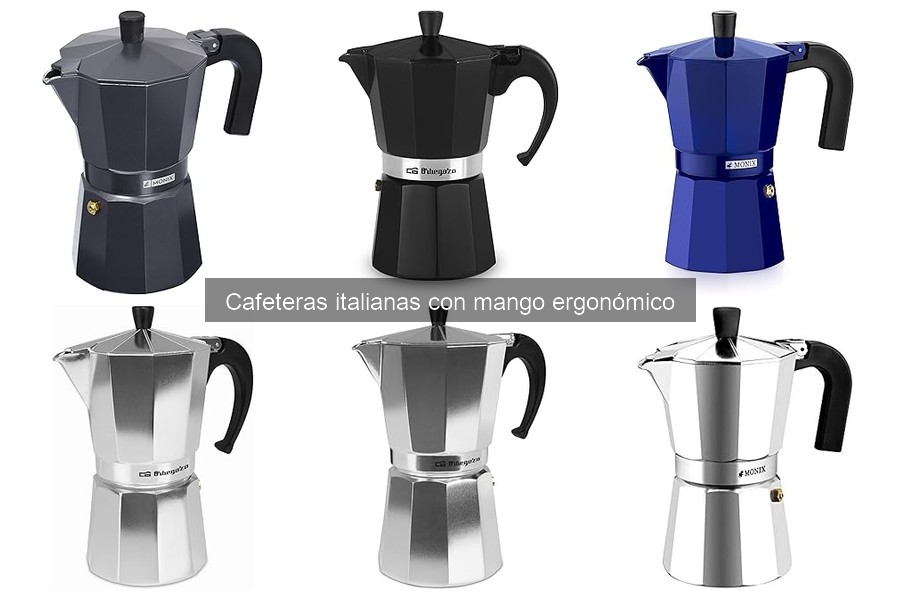 Opiniones sobre cafeteras italianas con mango ergonómico