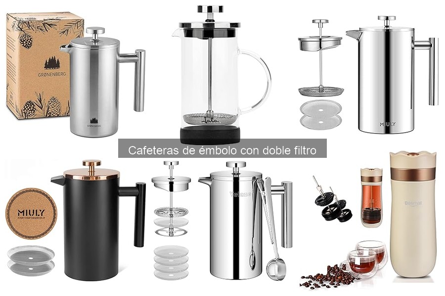 Precios de cafeteras de émbolo con doble filtro: guía 2023