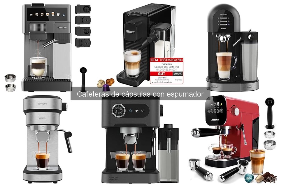 Precios promedio de cafeteras de cápsulas con espumador