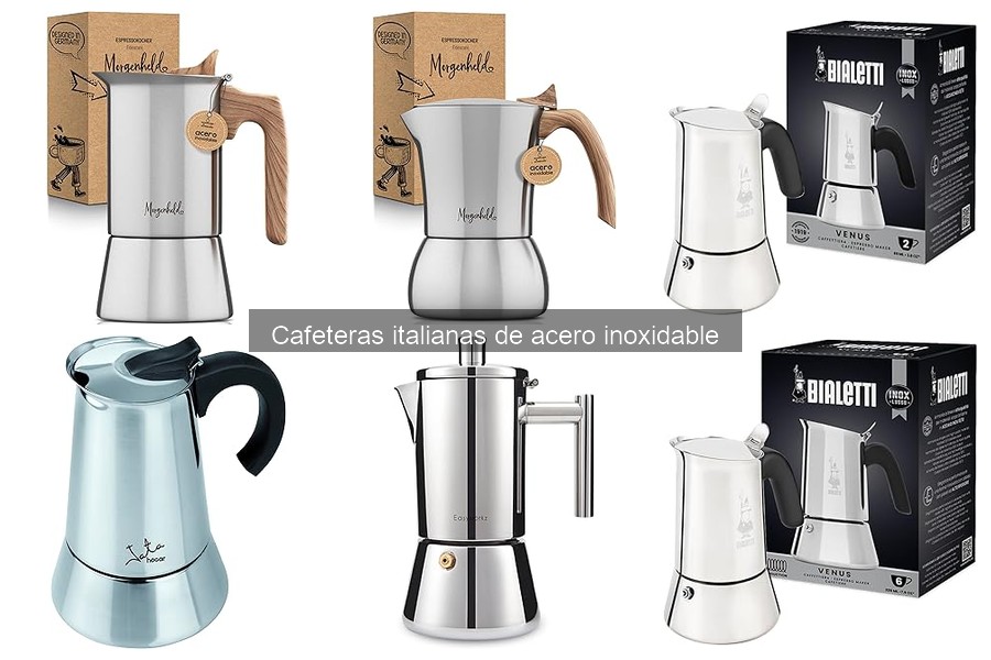 ¿Qué es una cafetera italiana de acero inoxidable?