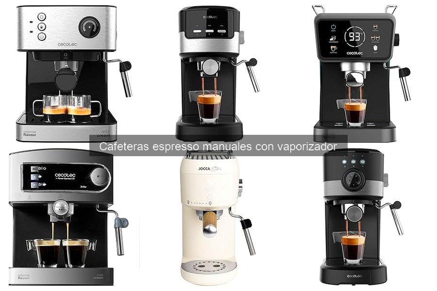 Recetas de café con cafetera espresso manual y vaporizador