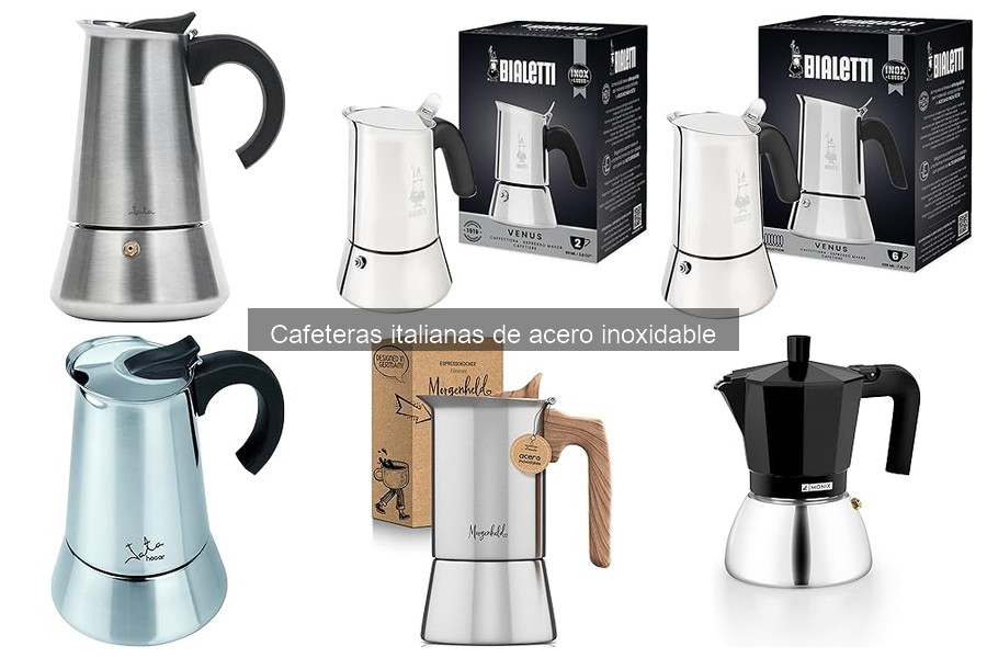Recetas de café con cafetera italiana de acero inoxidable