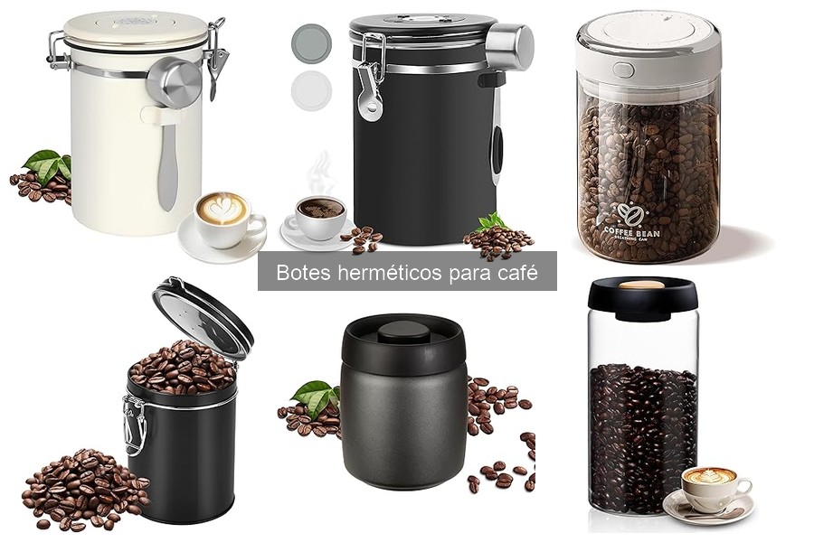 Tipos de cierres en botes herméticos para café