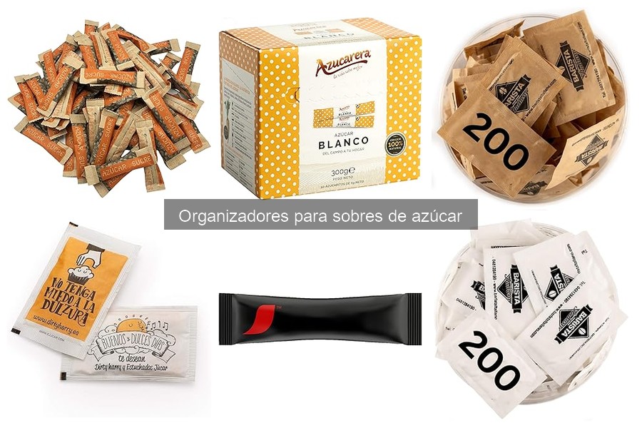 Tipos de organizadores para sobres de azúcar en casa